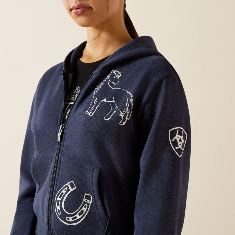 ARIAT® KIDS' SPIFFY FULL ZIP SWEATSHIRT