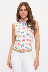 DANCING EQUESTRIAN LUCKY DALA SLEEVELESS SHIRT