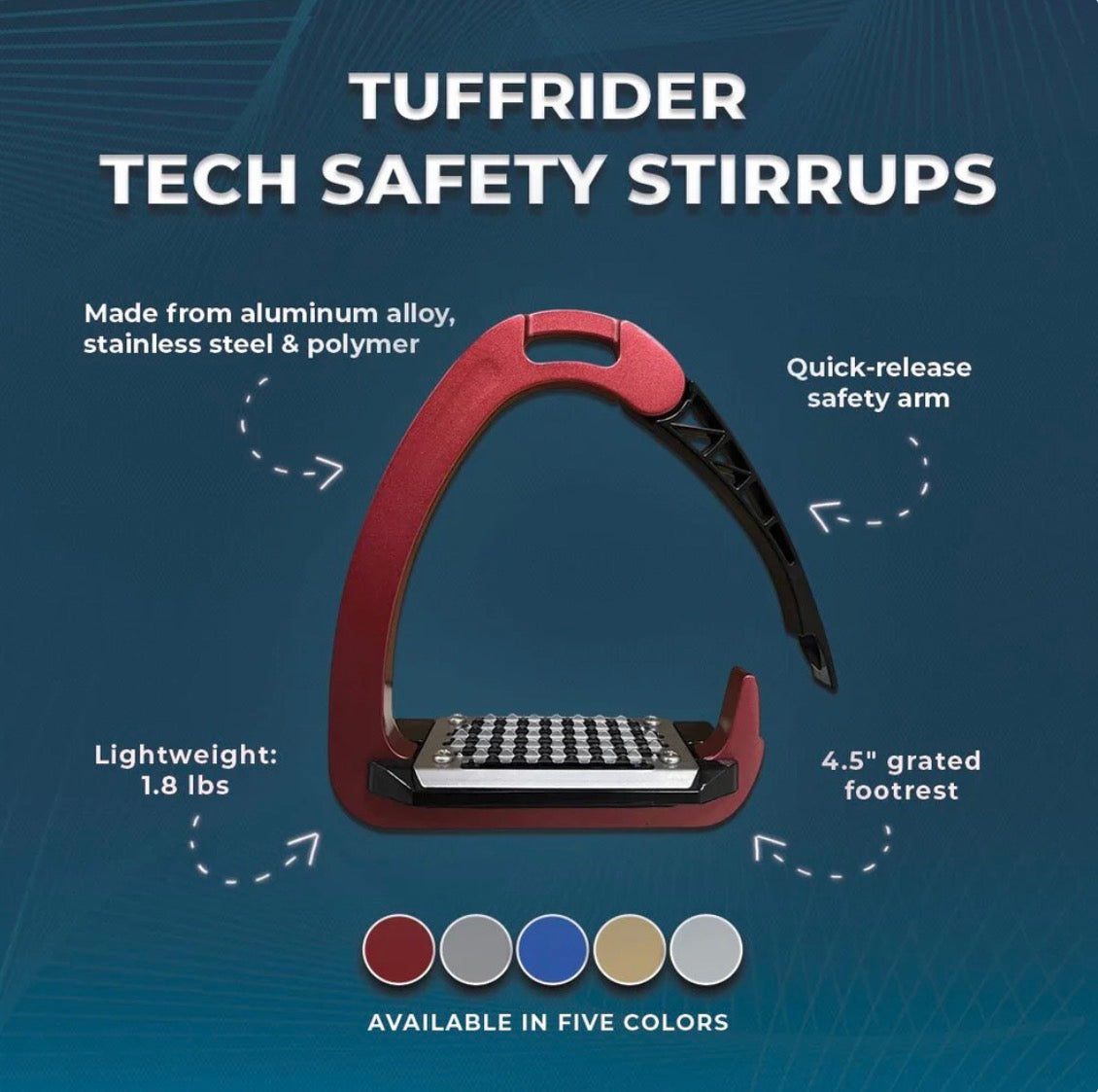 TUFF RIDER TECH SAFETY STIRRUPS