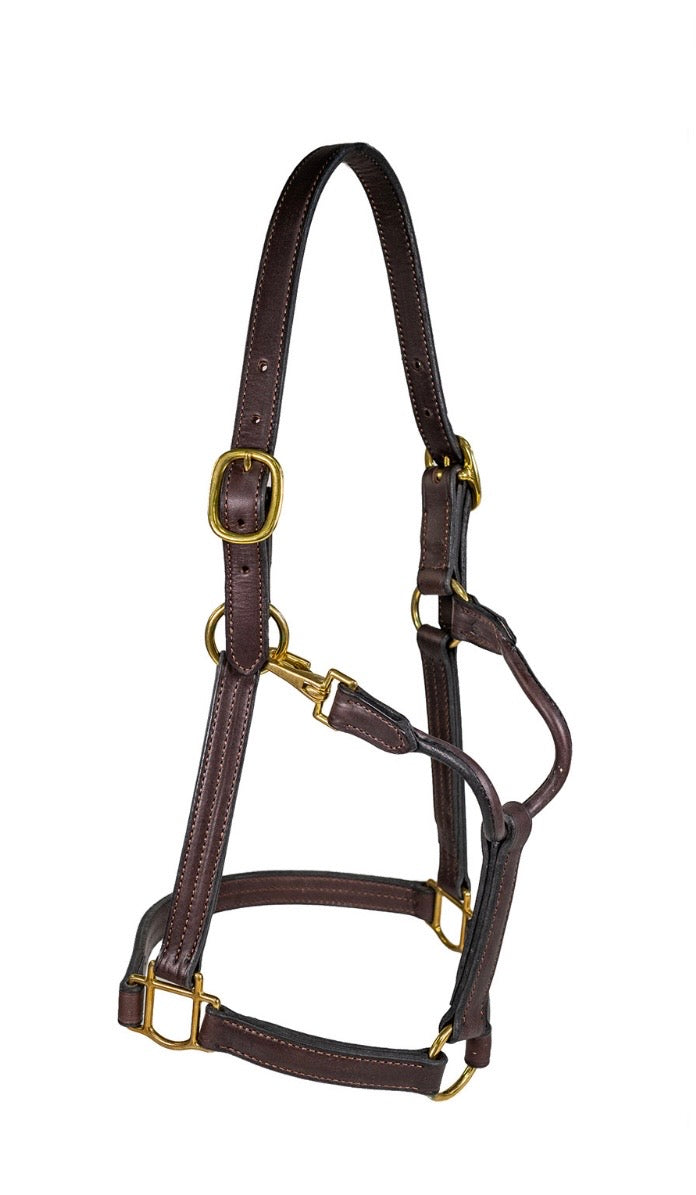 NUNN FINER TRIPLE STITCHED HALTER WITH ROLLED THROAT & SNAP