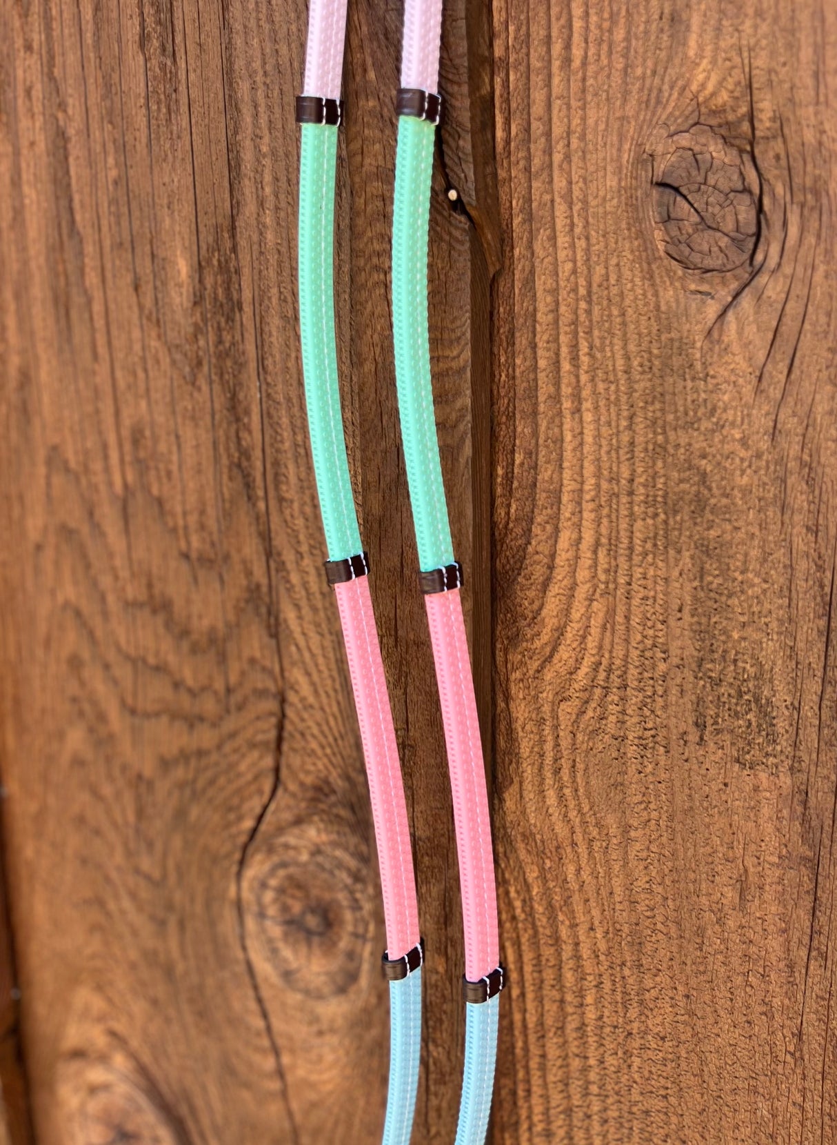 BLACK OAK RAINBOW RUBBER REINS