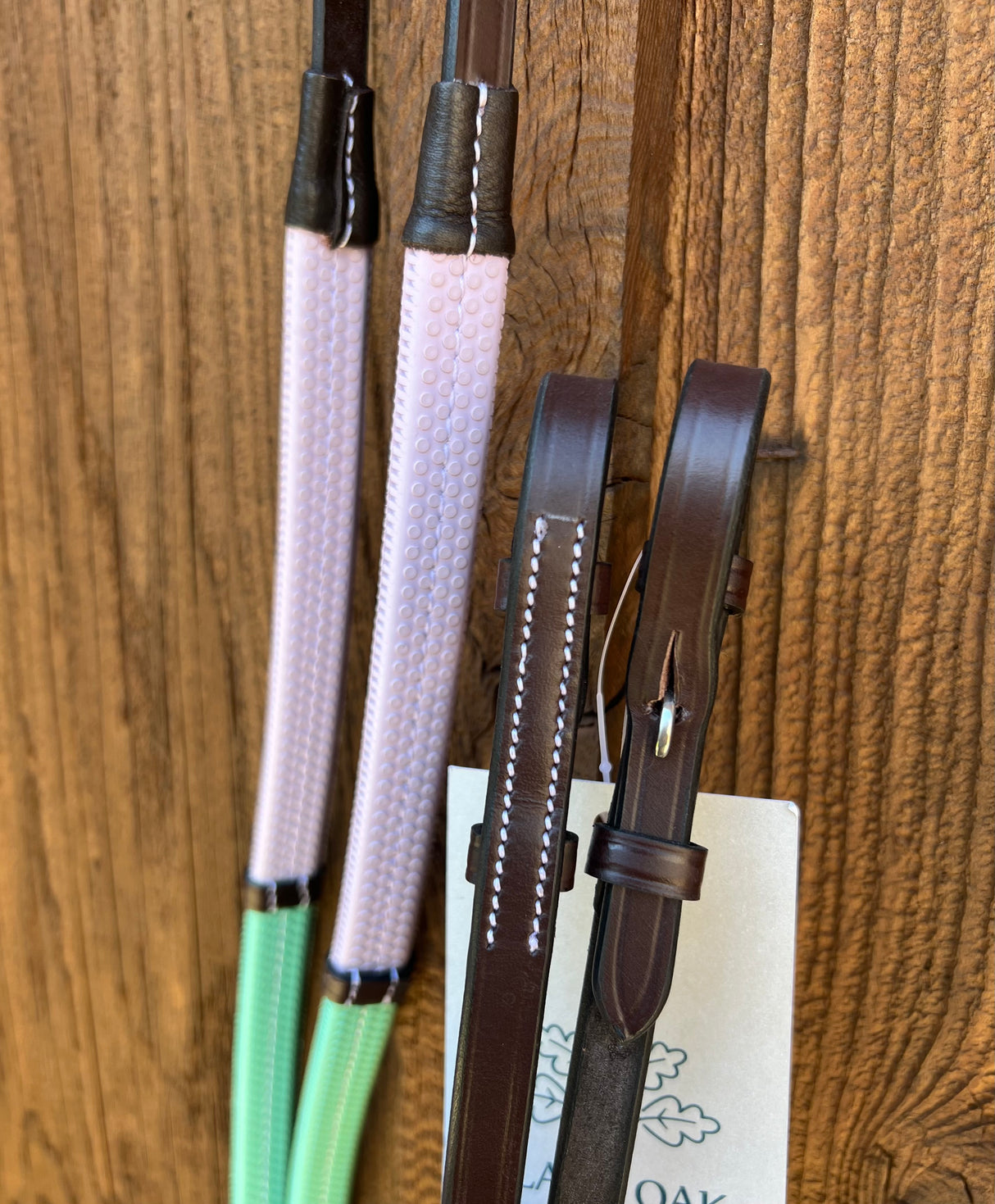 BLACK OAK RAINBOW RUBBER REINS