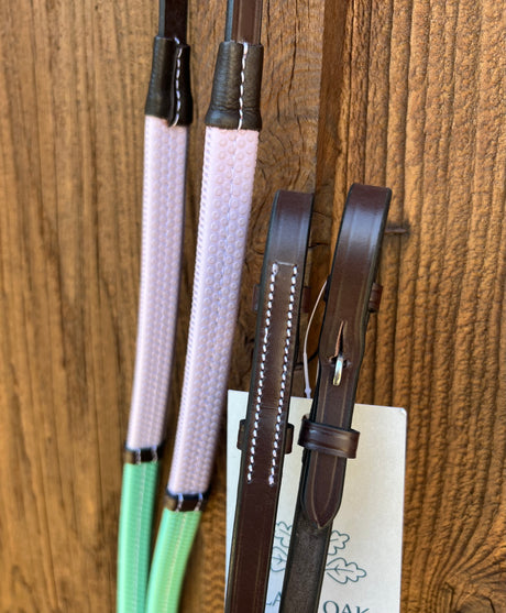 BLACK OAK RAINBOW RUBBER REINS