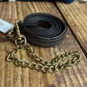 RHC FANCY STITCHED 7' AMERICAN LEATHER W/ SOLID BRASS 24" CHAIN LEAD