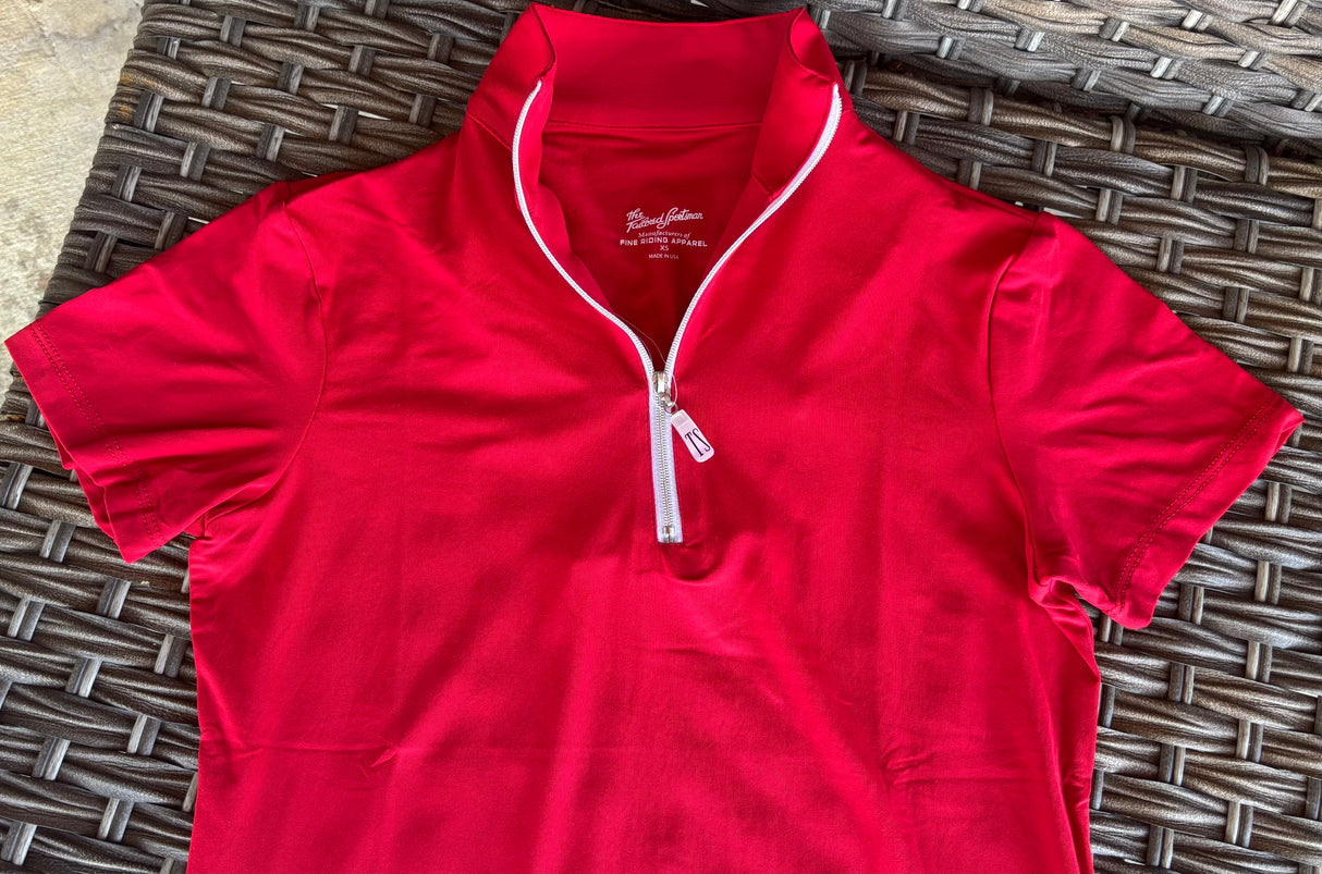 THE TAILORED SPORTSMAN ICE FIL SHORT SLEEVE ZIP TOP