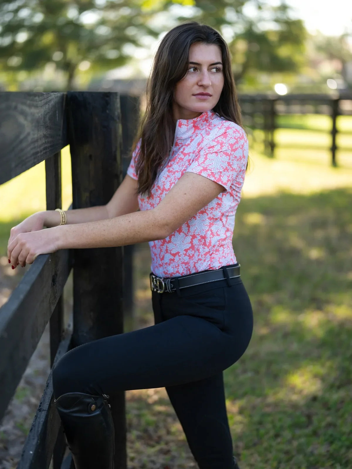 R.J. CLASSICS LUCY 1/4 ZIP SHORT SLEEVE SHIRT (CL)