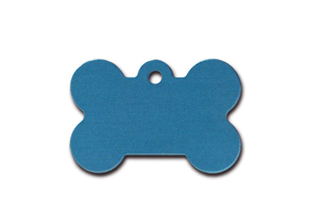 SMALL BLUE DOG BONE TAG
