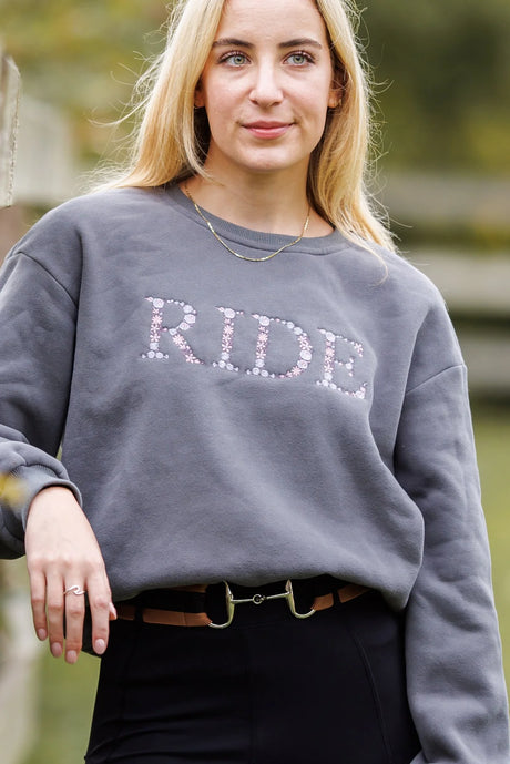 "RIDE" FLOWERS SWEATSHIRT BY ELLANY