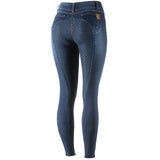 HORZE KAIA WOMEN'S HIGH WAIST DENIM SILICONE FULL SEAT BREECHES