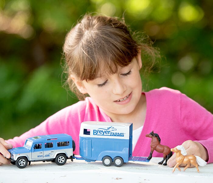 Breyer Farms™ Land Rover® and Tag-A-Long Horse Trailer