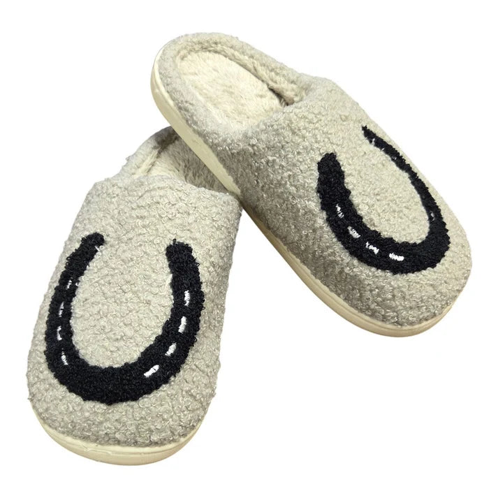 AWST INT'L COZY HORSESHOE SLIPPERS