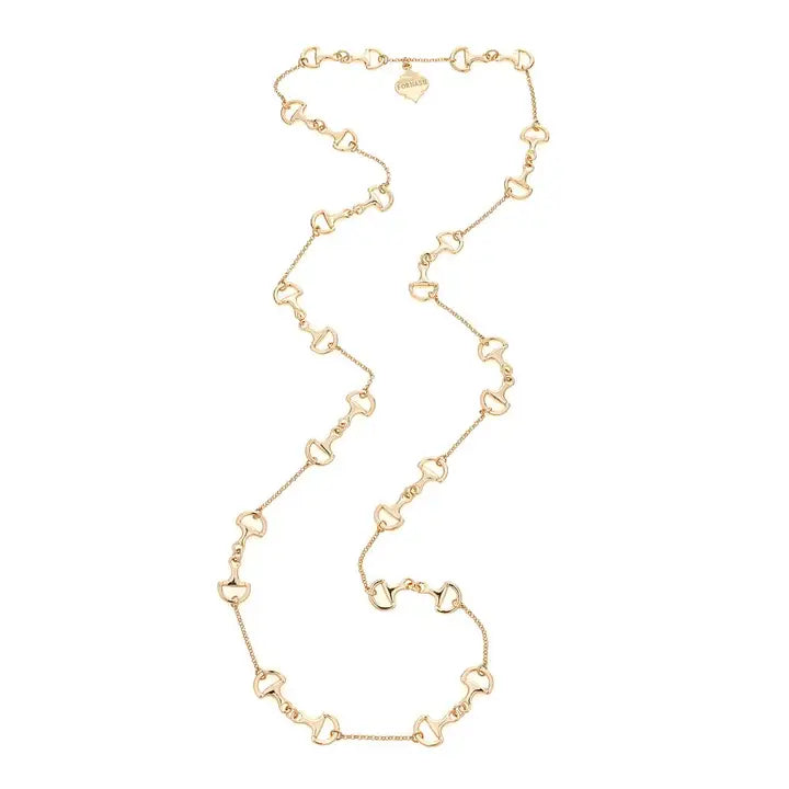 Long Baby Horsebit Necklace By Fornash