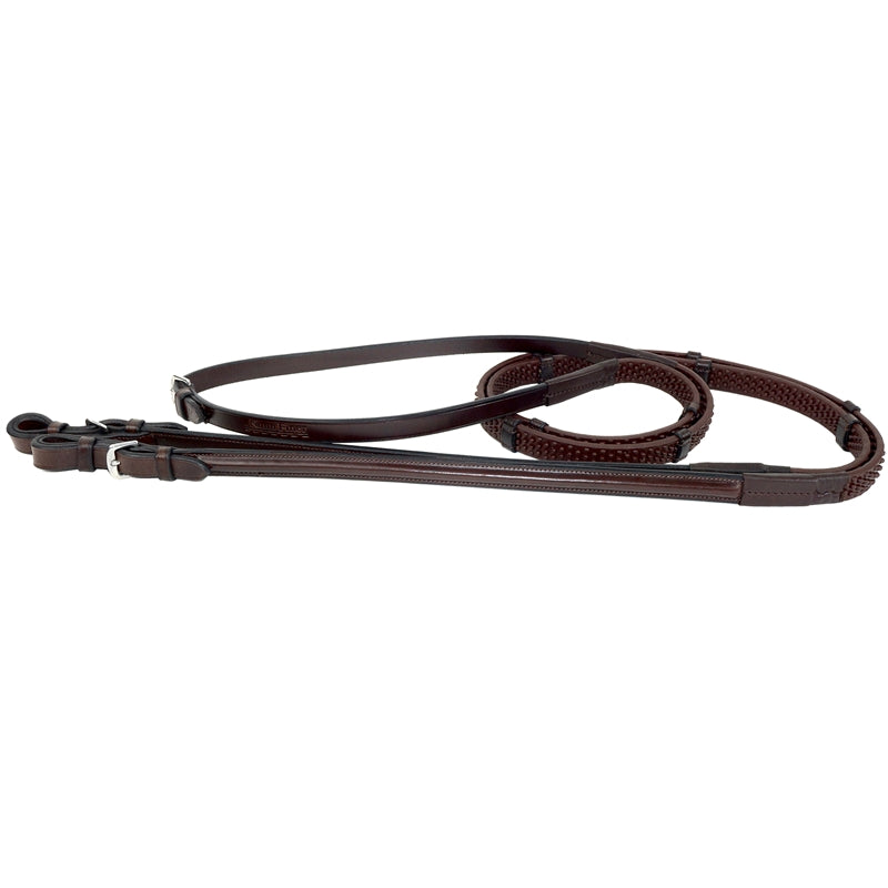 NUNN FINER SOFT GRIP REINS WITH HAND STOPS