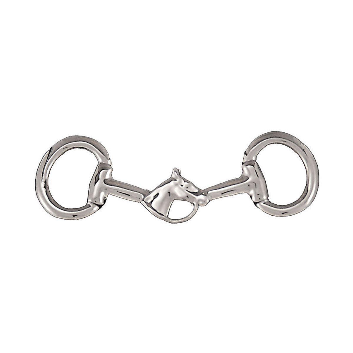 EXSELLE SNAFFLE BIT WITH HORSE HEAD STOCK PIN