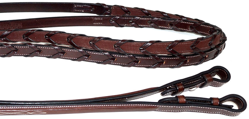NUNN FINER RUBBER LINED LACED REINS