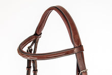 Load image into Gallery viewer, ADT IMPERIAL MONO CROWN BRIDLE WITH RAISED FANCY LACED REINS
