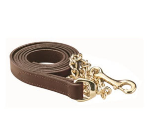PERRI’S BRASS PLATE CHAIN LEATHER LEAD