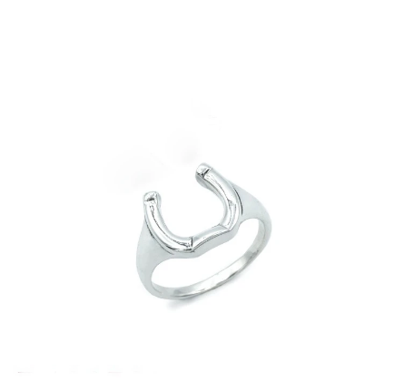 HORSESHOE RING STERLING SILVER