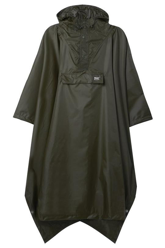 PONCHO PACKABLE WATERPROOF CAPE KHAKI Bridles and Britches